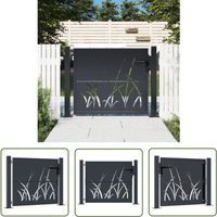 The Living Store Gartentor Anthrazit 105x105 cm Stahl Gras-Design - Gartentor - Metalltor - Stahltür - Zaun - Einfahrtstor The Living Store Gartentor Anthrazit 105x105 cm Stahl Gras-Design - Gartentor - Metalltor - Stahltür - Zaun - Einfahrtstor von THE LIVING STORE