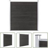 Gartenzaun wpc 180×186 cm Grau - Gartenzaun - wpc Zaun - Grauer Zaun - Terrasse Zaun - Privacy Screen - The Living Store von THE LIVING STORE