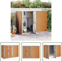 The Living Store - Gerätehaus Braun 225x89x161 cm Verzinkter Stahl - Geräteschuppen - Gartenhaus - Werkzeuglager - Outdoor Aufbewahrung - Braunes The Living Store - Gerätehaus Braun 225x89x161 cm Verzinkter Stahl - Geräteschuppen - Gartenhaus - Werkzeuglager - Outdoor Aufbewahrung - Braunes von THE LIVING STORE