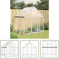 The Living Store - Gewächshaus mit Fundamentrahmen Silbern 169x169x195 cm Alu - Alu-Gehäuse - Gewächshaus - Polycarbonat - Gartengewäschshaus The Living Store - Gewächshaus mit Fundamentrahmen Silbern 169x169x195 cm Alu - Alu-Gehäuse - Gewächshaus - Polycarbonat - Gartengewäschshaus von THE LIVING STORE