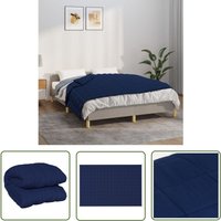 Gewichtsdecke Blau 122x183 cm 9 kg Stoff - Gewichtsdecke - Schlafdecke - Bettdecke - Blaue Decke - Daunendecke Alternative - The Living Store von THE LIVING STORE