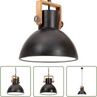 The Living Store Hängelampe Industriestil 25 W Schwarz Rund 40 cm E27 - Hängeleuchte - Industrielampen - Dekorative Beleuchtung - Wohnraumbeleuchtung The Living Store Hängelampe Industriestil 25 W Schwarz Rund 40 cm E27 - Hängeleuchte - Industrielampen - Dekorative Beleuchtung - Wohnraumbeleuchtung von THE LIVING STORE