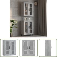 The Living Store Hängeschrank Grau Sonoma 69,5x34x90 cm - Wandschrank - Hängeschrank - Wohnzimmer Dekoration - Regal - Stauraum The Living Store Hängeschrank Grau Sonoma 69,5x34x90 cm - Wandschrank - Hängeschrank - Wohnzimmer Dekoration - Regal - Stauraum von THE LIVING STORE