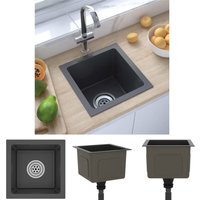 Doc&et² - The Living Store Handgemachte Einbauspüle Schwarz Edelstahl - Küchenspülen & Spülbecken - Schwarz von DOC&ET²
