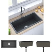 The Living Store Handgemachte Einbauspüle Schwarz Edelstahl - Küchenspülen & Spülbecken von THE LIVING STORE