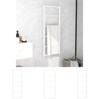 The Living Store Handtuchständer Weiß 45x10x115 cm Stahl - Handtuchhalter von THE LIVING STORE