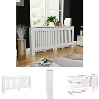 The Living Store - Heizkörperabdeckung Weiß mdf 172 cm - Heizkörper-Zubehör - Weiß von THE LIVING STORE