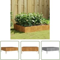 Hochbeet 100x100x41 cm Cortenstahl - Cortenstahl Hochbeet - Gartendekoration - Blumenkasten - Balkonbepflanzung - Pflanzkasten - The Living Store Hochbeet 100x100x41 cm Cortenstahl - Cortenstahl Hochbeet - Gartendekoration - Blumenkasten - Balkonbepflanzung - Pflanzkasten - The Living Store von THE LIVING STORE