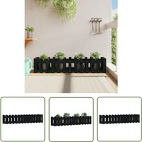 The Living Store - Hochbeet Latten-Design Schwarz 150x30x30 cm Massivholz Kiefer - Holz Hochbeet - Kiefernhochbeet - Hochbeet Schwarz - Garten von THE LIVING STORE