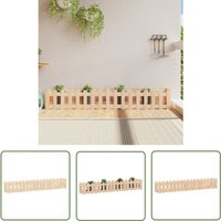 The Living Store - Hochbeet Lattenzaun-Design 200x30x30 cm Massivholz Kiefer - Holz Hochbeet - Kiefernhochbeet - Hochbeet Massiv - Garten Hochbeet von THE LIVING STORE