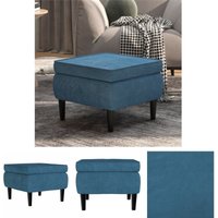 The Living Store - Hocker mit Holzbeinen Blau Samt - Klappstühle & Hocker - Blau The Living Store - Hocker mit Holzbeinen Blau Samt - Klappstühle & Hocker - Blau von THE LIVING STORE