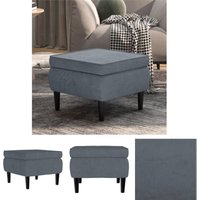 The Living Store - Hocker mit Holzbeinen Dunkelgrau Samt - Klappstühle & Hocker - Grau The Living Store - Hocker mit Holzbeinen Dunkelgrau Samt - Klappstühle & Hocker - Grau von THE LIVING STORE