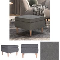 The Living Store - Hocker mit Holzbeinen Hellgrau Stoff - Klappstühle & Hocker - Grau The Living Store - Hocker mit Holzbeinen Hellgrau Stoff - Klappstühle & Hocker - Grau von THE LIVING STORE