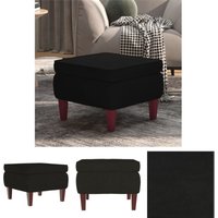 The Living Store - Hocker mit Holzbeinen Schwarz Samt - Klappstühle & Hocker - Schwarz The Living Store - Hocker mit Holzbeinen Schwarz Samt - Klappstühle & Hocker - Schwarz von THE LIVING STORE