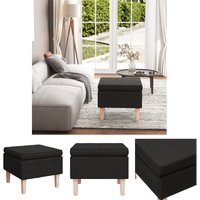 The Living Store - Hocker mit Holzbeinen Schwarz Stoff - Klappstühle & Hocker - Schwarz The Living Store - Hocker mit Holzbeinen Schwarz Stoff - Klappstühle & Hocker - Schwarz von THE LIVING STORE