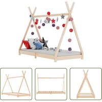 The Living Store - Kinder-Bettgestell Massivholz Kiefer 70 x 140 cm - Kinderbett - Holzbett - Kiefernholzbett - Jugendzimmer - Tippistil The Living Store - Kinder-Bettgestell Massivholz Kiefer 70 x 140 cm - Kinderbett - Holzbett - Kiefernholzbett - Jugendzimmer - Tippistil von THE LIVING STORE