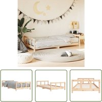 The Living Store - Kinderbett 90x200 cm Massivholz Kiefer - Holz Kinderbett - Kiefernholz Kinderbett - Jugendbett - Kinderspielzeug Möbel von THE LIVING STORE