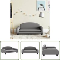 The Living Store - Kindersofa Grau 70x45x30 cm Kunstleder - Kinder Sofa - Minisoofa - Spielzimmer Möbel - Kindermöbel - Sitzsack Kinder The Living Store - Kindersofa Grau 70x45x30 cm Kunstleder - Kinder Sofa - Minisoofa - Spielzimmer Möbel - Kindermöbel - Sitzsack Kinder von THE LIVING STORE
