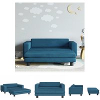 The Living Store - Kindersofa mit Hocker Blau 100x50x30 cm Samt - Baby- & Kleinkindmöbel - Blau The Living Store - Kindersofa mit Hocker Blau 100x50x30 cm Samt - Baby- & Kleinkindmöbel - Blau von THE LIVING STORE