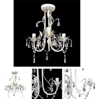 The Living Store - Kronleuchter Pendelleuchte Kristall Lampe Lüster Leuchte weiß - Kronleuchter - Weiß The Living Store - Kronleuchter Pendelleuchte Kristall Lampe Lüster Leuchte weiß - Kronleuchter - Weiß von THE LIVING STORE