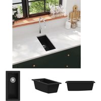 The Living Store Küchenspüle mit Überlauf Schwarz Granit - Küchenspülen & Spülbecken von THE LIVING STORE