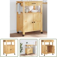 The Living Store Küchenwagen MONZA 60x40x90 cm Massivholz Kiefer - Holz Küchenwagen - Küchenschrank - Retro Möbel - Vintage Stil - Kiefernholzmöbel The Living Store Küchenwagen MONZA 60x40x90 cm Massivholz Kiefer - Holz Küchenwagen - Küchenschrank - Retro Möbel - Vintage Stil - Kiefernholzmöbel von THE LIVING STORE