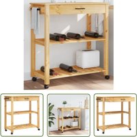 The Living Store Küchenwagen MONZA 84x40x90 cm Massivholz Kiefer - Holz Küchenwagen - Küchenschrank - Kiefernholzküche - Vintage Möbel - Retro Stil The Living Store Küchenwagen MONZA 84x40x90 cm Massivholz Kiefer - Holz Küchenwagen - Küchenschrank - Kiefernholzküche - Vintage Möbel - Retro Stil von THE LIVING STORE