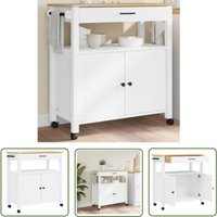 The Living Store Küchenwagen MONZA 84x40x90 cm Massivholz Kiefer - Holz Küchenwagen - Küchenschrank - Retro Küchenmöbel - Vintage Möbel The Living Store Küchenwagen MONZA 84x40x90 cm Massivholz Kiefer - Holz Küchenwagen - Küchenschrank - Retro Küchenmöbel - Vintage Möbel von THE LIVING STORE