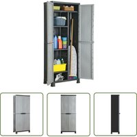 The Living Store Kunststoffschrank 68x39x171,5 cm - Aufbewahrungsbox - Garderobe - Werkzeugschrank - Plastikregal - Kleiderablage von THE LIVING STORE