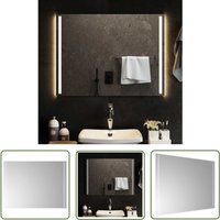 The Living Store LED-Badspiegel 80x60 cm - LED-Spiegel - Badezimmer Spiegel - Kosmetikspiegel - Wandspiegel - Glaswandspiegel von THE LIVING STORE