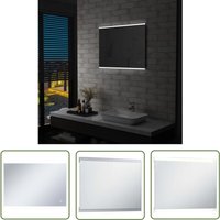 LED-Badspiegel mit Berührungssensor 80x60 cm - LED-Spiegel - Badezimmer Spiegel - Kosmetikspiegel - Spiegelschrank - Beleuchteter Spiegel - The von THE LIVING STORE