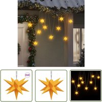 LED-Weihnachtsstern mit 10 LEDs Gelb 10 cm - led Sternlicht - Weihnachtsdeko - Lichterkette - Outdoor Beleuchtung - Indoor Beleuchtung - The Living von THE LIVING STORE