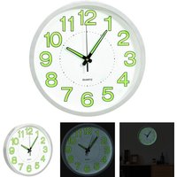 The Living Store - Leuchtende Wanduhr Weiß 30 cm - Wanduhren - Weiß von THE LIVING STORE