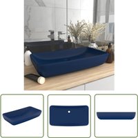 The Living Store - Luxus-Waschbecken Rechteckig Matt Dunkelblau 71x38 cm Keramik - Dusche - Waschbecken - Keramikwaschbecken - Einbauwaschbecken The Living Store - Luxus-Waschbecken Rechteckig Matt Dunkelblau 71x38 cm Keramik - Dusche - Waschbecken - Keramikwaschbecken - Einbauwaschbecken von THE LIVING STORE