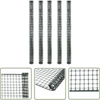 The Living Store - Maschendraht 5 Stk. hdpe 1 x 1,2 m Grün - Gartenzaun - Maschendrahtzaun - Kunststoffzaun - HD-Polyethylen - Grüne Farbe von THE LIVING STORE