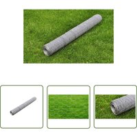 The Living Store - Maschendraht Verzinkter Stahl 25x0,5 m Silbern - Maschendraht - Stahldraht - Gartenzaun - Tiergehege - Vogelvoliere The Living Store - Maschendraht Verzinkter Stahl 25x0,5 m Silbern - Maschendraht - Stahldraht - Gartenzaun - Tiergehege - Vogelvoliere von THE LIVING STORE