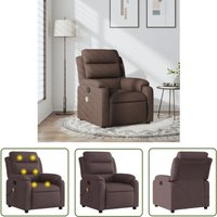 The Living Store Massagesessel Dunkelbraun Stoff - Massage Stuhl - Relaxstuhl - TV-Sessel - Bequeme Lounge - Polstersitz The Living Store Massagesessel Dunkelbraun Stoff - Massage Stuhl - Relaxstuhl - TV-Sessel - Bequeme Lounge - Polstersitz von THE LIVING STORE