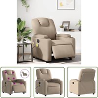 The Living Store Massagesessel Elektrisch Cappuccino-Braun Kunstleder - Massage Sessel - Elektrischer Recliner - Relaxsessel - Fernsehsessel The Living Store Massagesessel Elektrisch Cappuccino-Braun Kunstleder - Massage Sessel - Elektrischer Recliner - Relaxsessel - Fernsehsessel von THE LIVING STORE