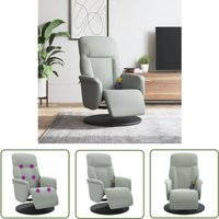 Massagesessel mit Fußteil Hellgrau Samt - MassageSessel - Relaxsessel - Samt Sessel - Elektrischer Massagesessel - Ergonomischer Sessel - The Living Massagesessel mit Fußteil Hellgrau Samt - MassageSessel - Relaxsessel - Samt Sessel - Elektrischer Massagesessel - Ergonomischer Sessel - The Living von THE LIVING STORE