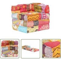 The Living Store - Modularer Pouf Patchwork Stoff - Sitzsack - Patchwork Couch - Modulares Sofa - Wohnlandschaft - Lounge Möbel von THE LIVING STORE