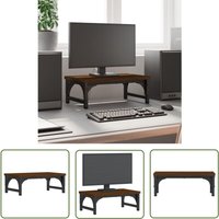 The Living Store Monitorständer Braun Eichen-Optik 37x23x14 cm Holzwerkstoff - Monitorständer - Laptopständer - Schreibtischorganisation - Ergonomie The Living Store Monitorständer Braun Eichen-Optik 37x23x14 cm Holzwerkstoff - Monitorständer - Laptopständer - Schreibtischorganisation - Ergonomie von THE LIVING STORE