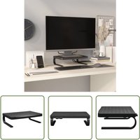 The Living Store - Monitorständer Schwarz 37x28x11,5 cm - Monitorständer - Schreibtisch Organizer - pc Zubehör - Ergonomie - Bildschirmhalterung von THE LIVING STORE