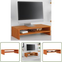 The Living Store Monitorständer Wachsbraun 50x24x13 cm Massivholz Kiefer - Monitorständer - Holz Monitorständer - Kiefernholz Monitorständer von THE LIVING STORE