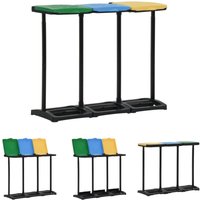 The Living Store - Müllsackständer mit Deckel 240-330 l Mehrfarbig pp - Abfallbehälter-Verkleidungen - Mehrfarbig von THE LIVING STORE