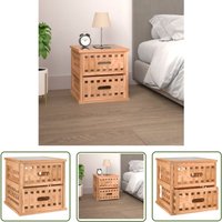 The Living Store Nachttisch 34x34x34 cm Massivholz Nussbaum - Nachttisch - Holzmöbel - Esszimmertisch - Couchtisch - Sideboard von THE LIVING STORE