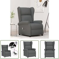 The Living Store - Ohrensessel mit Liegefunktion Elektrisch Dunkelgrau Stoff - Fernsehsessel - Elektrischer Recliner - Relaxsessel - Bequeme Lounge von THE LIVING STORE