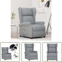 The Living Store - Ohrensessel mit Liegefunktion Elektrisch Hellgrau Stoff - Fernsehsessel - Elektrischer Recamiere - Relaxsessel - Bequeme Lounge The Living Store - Ohrensessel mit Liegefunktion Elektrisch Hellgrau Stoff - Fernsehsessel - Elektrischer Recamiere - Relaxsessel - Bequeme Lounge von THE LIVING STORE