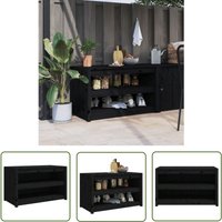 Outdoor-Küchenschrank Schwarz 106x55x64 cm Massivholz Kiefer - Küchenmöbel - Gartenmöbeln - Esszimmertisch - Holzmöbel - Outdoor Küche - The Living Outdoor-Küchenschrank Schwarz 106x55x64 cm Massivholz Kiefer - Küchenmöbel - Gartenmöbeln - Esszimmertisch - Holzmöbel - Outdoor Küche - The Living von THE LIVING STORE