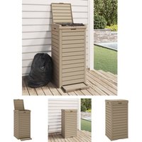 The Living Store - Outdoor-Mülltonne Hellbraun 41x41x86 cm Polypropylen - Mülltonnen & Abfalleimer - Braun The Living Store - Outdoor-Mülltonne Hellbraun 41x41x86 cm Polypropylen - Mülltonnen & Abfalleimer - Braun von THE LIVING STORE