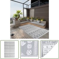Outdoor-Teppich arakil Grau 120x180 cm pp - Außenbereich Dekoration - Balkon Teppich - Terrassen Teppich - Garten Teppich - Polypropylen Teppich von THE LIVING STORE